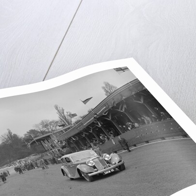 SS Jaguar saloon at a race meeting at Crystal Palace, London, 1939 by Bill Brunell