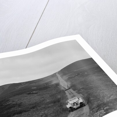 SS Jaguar 100 open 2-seater and Humber saloon competing in the RSAC Scottish Rally, 1939 by Bill Brunell