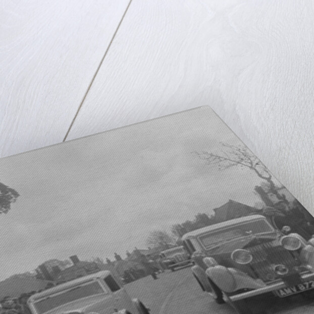 Austin sports saloon of Mrs MS Flewitt and Rolls-Royce saloon at the RSAC Scottish Rally, 1934 by Bill Brunell