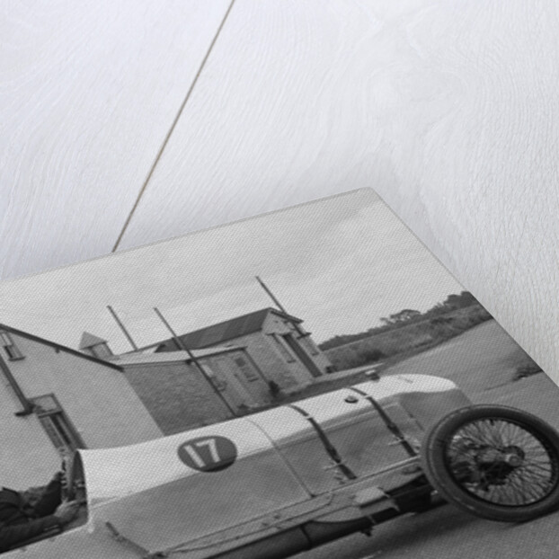 AG Miller in his Wolseley single-seater racer at Brooklands, Surrey, 1920s by Bill Brunell