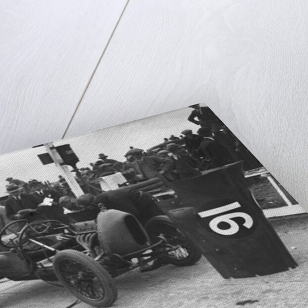 Leon Cushman working on his Bugatti Brescia at the JCC 200 Mile Race, Brooklands, Surrey, 1922 by Bill Brunell