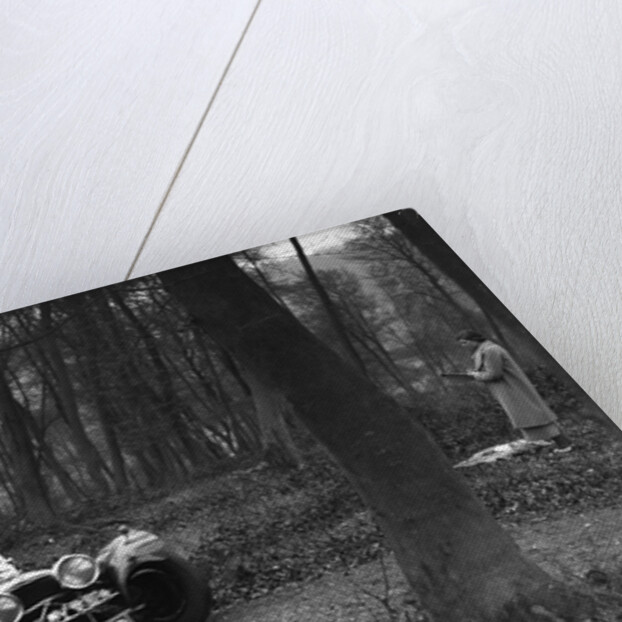 Jaguar SS100 at the Standard Car Owners Club Southern Counties Trial, Hale Wood, Chilterns, 1938 by Bill Brunell