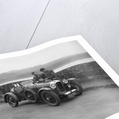 Amilcar and Riley 9 at the Ilkley & District Motor Club Trial, Fewston Reservoir, Yorkshire, 1930s by Bill Brunell