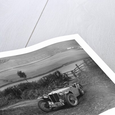 MG TA of Ken Crawford of the Cream Cracker Team at the MG Car Club Midland Centre Trial, 1938 by Bill Brunell