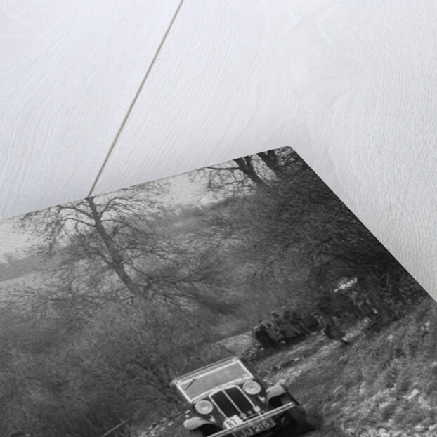 Standard Nine saloon of Mrs M Vaughan competing in the Sunbac Colmore Trial, Gloucestershire, 1933 by Bill Brunell