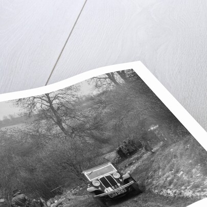Standard Nine saloon of Mrs M Vaughan competing in the Sunbac Colmore Trial, Gloucestershire, 1933 by Bill Brunell