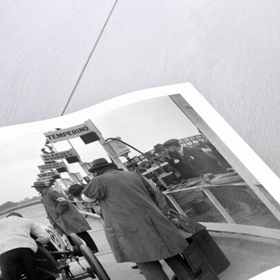 Temperino of JS Wood in the pits at the JCC 200 Mile Race, Brooklands, Surrey, 1921 by Bill Brunell