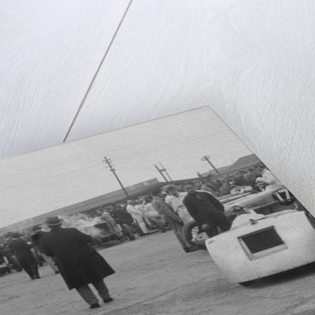 Marendaz Special of AC Hess and Bugatti Type 35 of O Bertram at a BARC meeting, Brooklands, 1930 by Bill Brunell