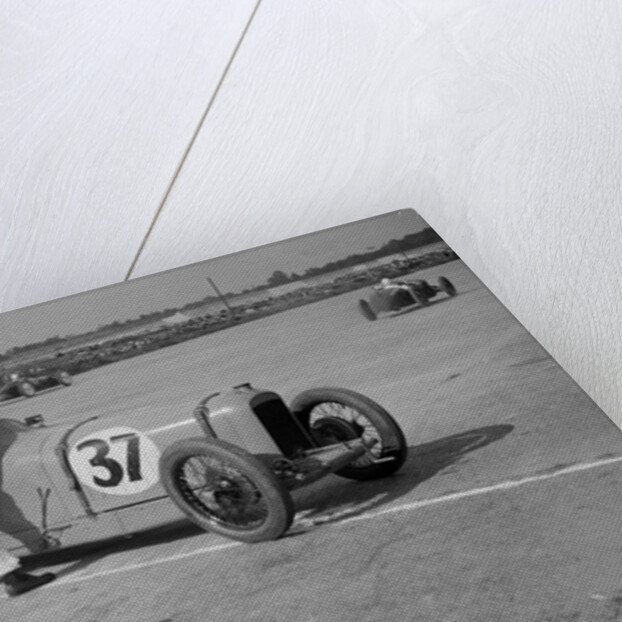 Charles Martin restarting his Amilcar after skidding, JCC 200 Mile Race, Brooklands, 1926 by Bill Brunell