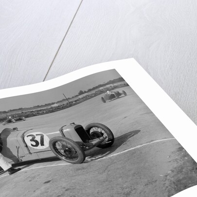 Charles Martin restarting his Amilcar after skidding, JCC 200 Mile Race, Brooklands, 1926 by Bill Brunell