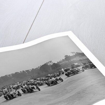 Race at the JCC Members Day, Brooklands, 1936 by Bill Brunell