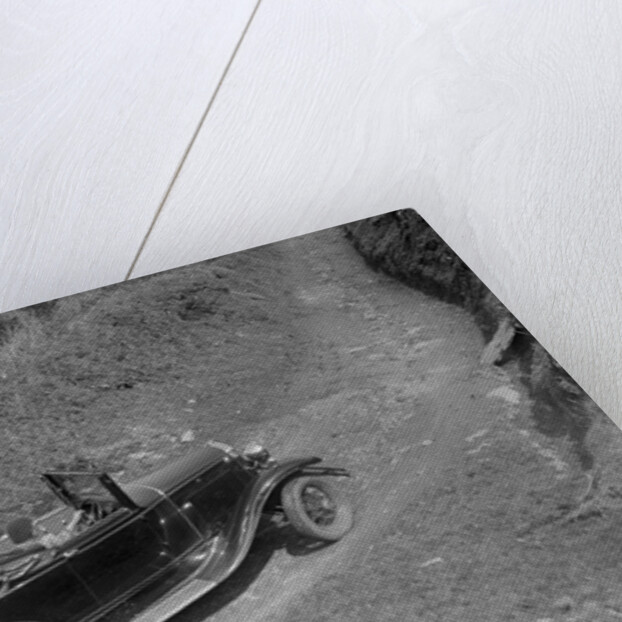 Kitty Brunell driving a 1930 2-seater Ford Model A, 1931. by Bill Brunell