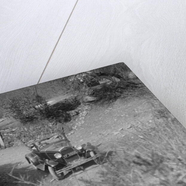 Kitty Brunell driving a 1930 2-seater Ford Model A, 1931. by Bill Brunell