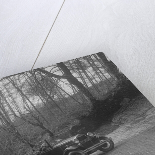 Kitty Brunell driving a 1930 2-seater Ford Model A, 1931. by Bill Brunell