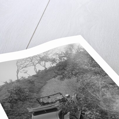 Kitty Brunell driving a 1930 2-seater Ford Model A, 1931. by Bill Brunell