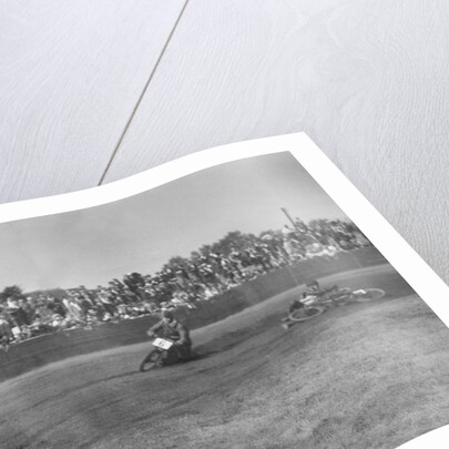 Speedway race at Lea Bridge Stadium, Leyton, London, 1928. by Bill Brunell