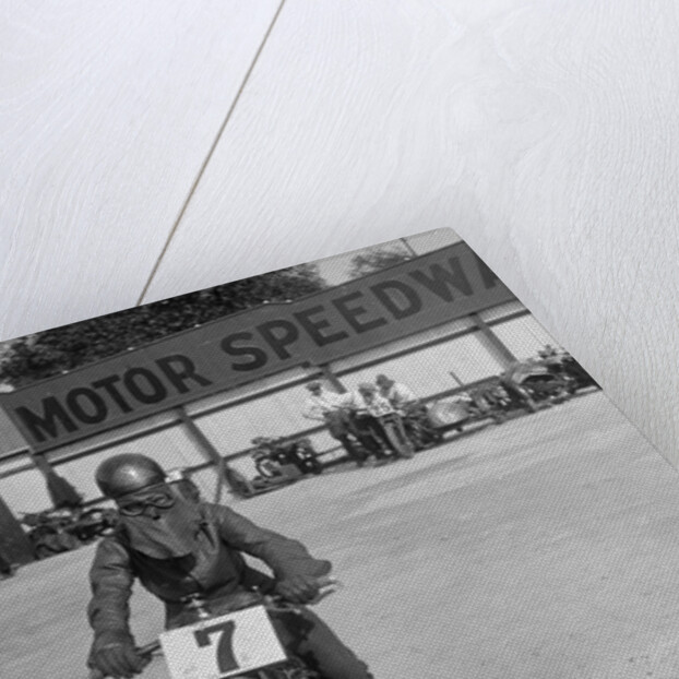 A rider at Lea Bridge speedway circuit, Leyton, London, 1928 by Bill Brunell