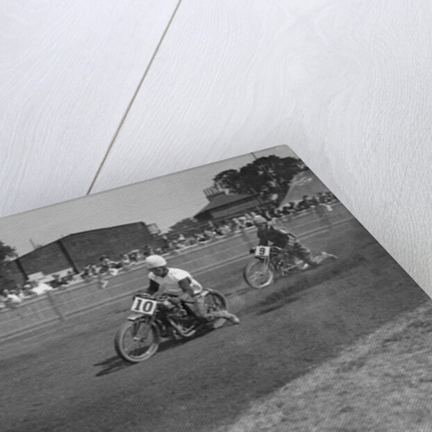Speedway race at Lea Bridge Stadium, Leyton, London, 1928. by Bill Brunell
