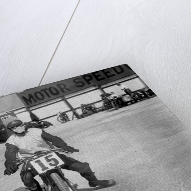 A rider at Lea Bridge speedway circuit, Leyton, London, 1928 by Bill Brunell