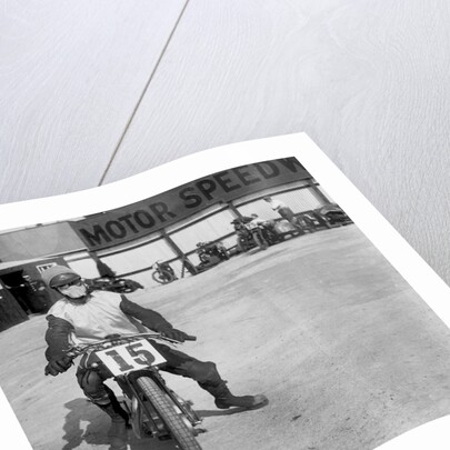 A rider at Lea Bridge speedway circuit, Leyton, London, 1928 by Bill Brunell