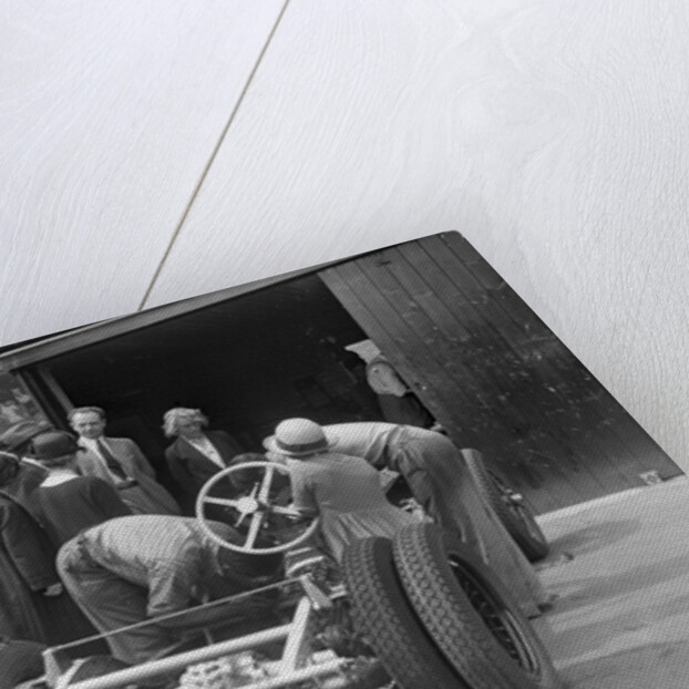 Working on Raymond Mays' Vauxhall-Villiers, c1930s by Bill Brunell