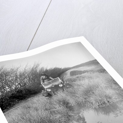 Kitty Brunell road testing a Riley 9 WD tourer, c1930 by Bill Brunell