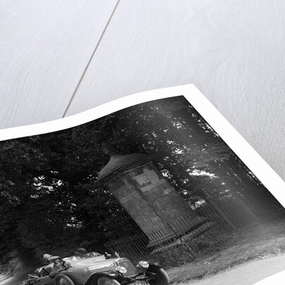 Calthorpe and Morris passing the Four Shire Stone, near Broadway, Worcestershire, c1920s by Bill Brunell