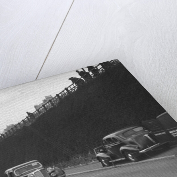Rover saloon of A Corrie competing in the RAC Rally, Madeira Drive, Brighton, 1939 by Bill Brunell