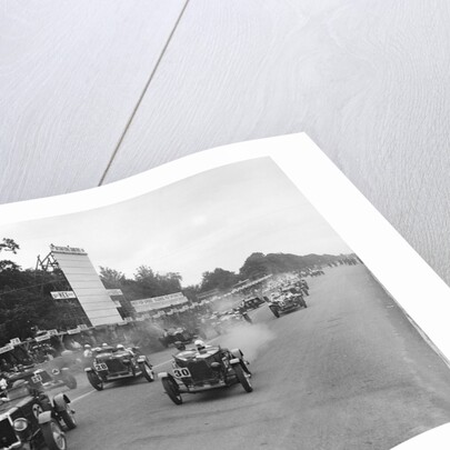 Start of a the Irish Grand Prix Saorstat Cup race, Phoenix Park, Dublin, 1930 by Bill Brunell