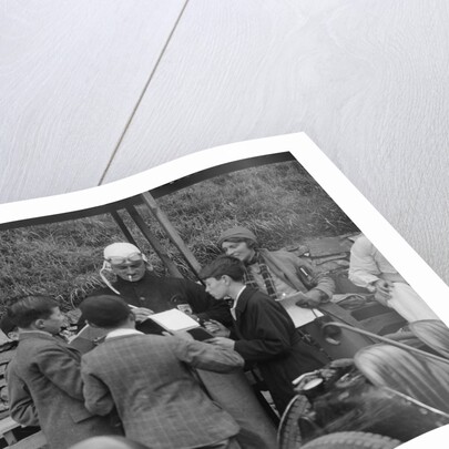 Goldie Gardner signing autographs at the Irish Grand Prix, Phoenix Park, Dublin, 1930 by Bill Brunell