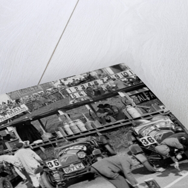 Alfa Romeos in the pits at the RAC TT Race, Ards Circuit, Belfast, 1929 by Bill Brunell