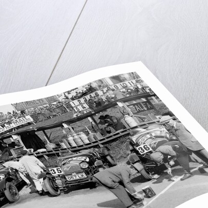 Alfa Romeos in the pits at the RAC TT Race, Ards Circuit, Belfast, 1929 by Bill Brunell