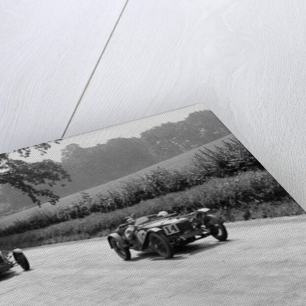 Riley 9 Brooklands of E Maclure and Bugatti Type 43 of JF Field, RAC TT, Ards Circuit, Belfast, 1929 by Bill Brunell