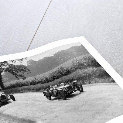 Riley 9 Brooklands of E Maclure and Bugatti Type 43 of JF Field, RAC TT, Ards Circuit, Belfast, 1929 by Bill Brunell