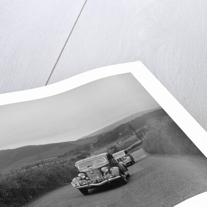 Ford V8 saloon of HJ Parsons competing in the South Wales Auto Club Welsh Rally, 1937 by Bill Brunell