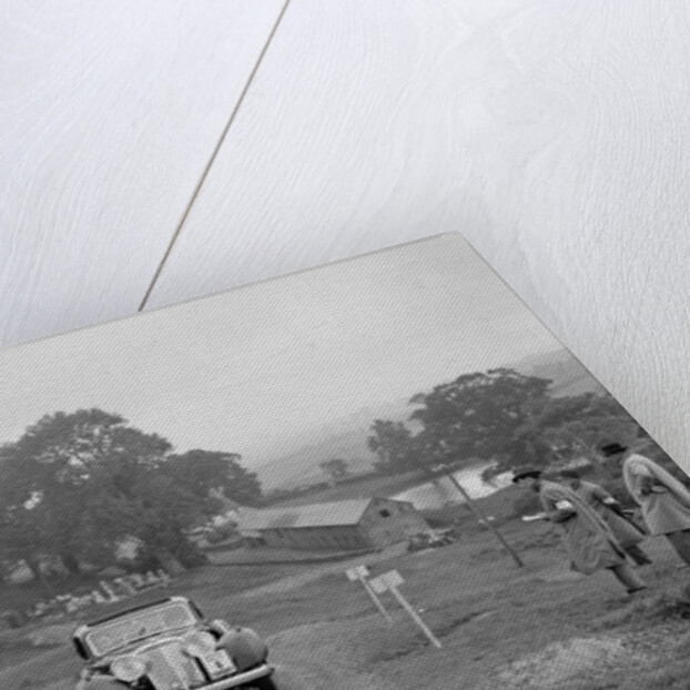 Jaguar SS saloon of SG Davies competing in the South Wales Auto Club Welsh Rally, 1937 by Bill Brunell
