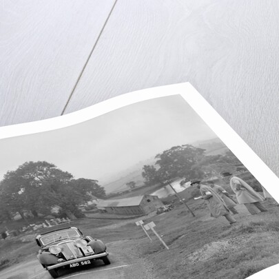 Jaguar SS saloon of SG Davies competing in the South Wales Auto Club Welsh Rally, 1937 by Bill Brunell