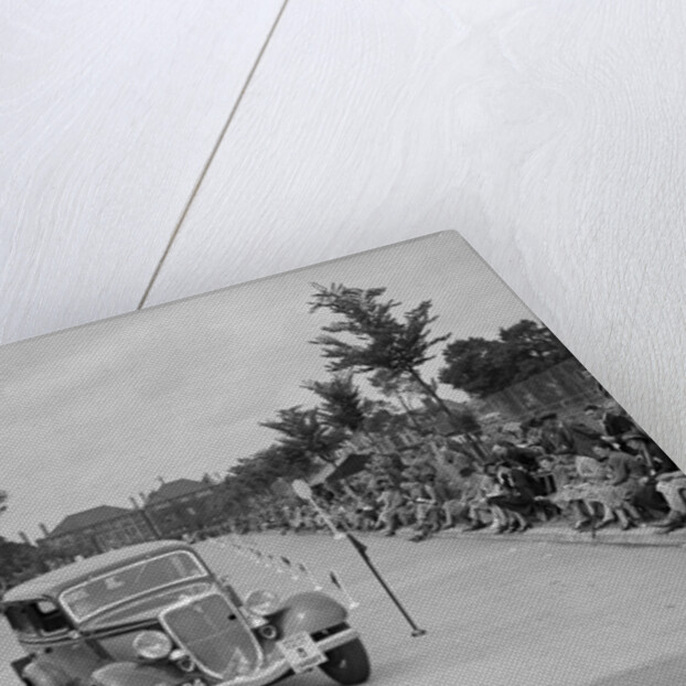 Ford V8 saloon of AE Harris competing in the South Wales Auto Club Welsh Rally, 1937 by Bill Brunell