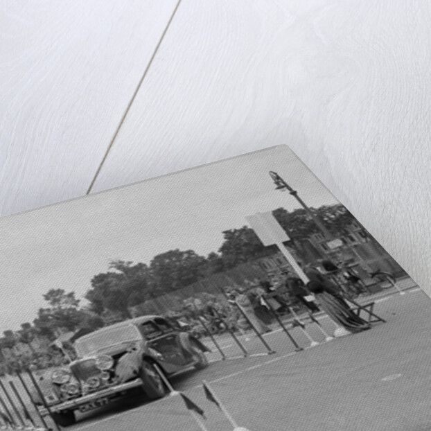 Jaguar SS saloon of DS Hand competing in the South Wales Auto Club Welsh Rally, 1937 by Bill Brunell