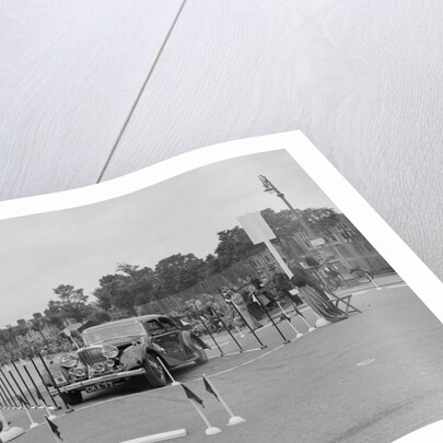 Jaguar SS saloon of DS Hand competing in the South Wales Auto Club Welsh Rally, 1937 by Bill Brunell