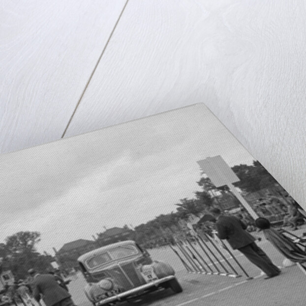 Ford V8 saloon of Viscountess Chetwynd competing in the South Wales Auto Club Welsh Rally, 1937 by Bill Brunell