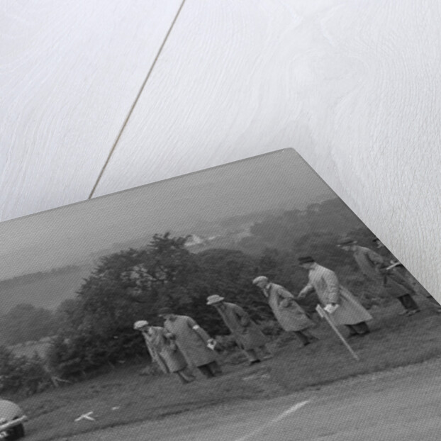 Jaguar SS saloon of BA Hickman competing in the South Wales Auto Club Welsh Rally, 1937 by Bill Brunell