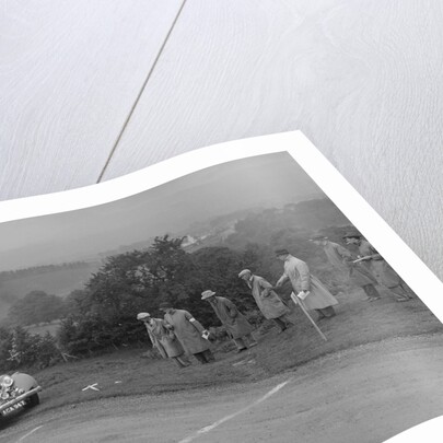 Jaguar SS saloon of BA Hickman competing in the South Wales Auto Club Welsh Rally, 1937 by Bill Brunell