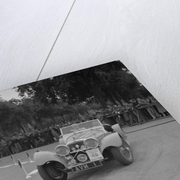 Jaguar SS 100 of Mrs V Hetherington competing in the South Wales Auto Club Welsh Rally, 1937 by Bill Brunell