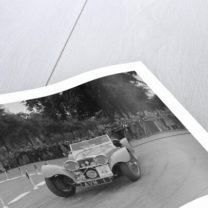 Jaguar SS 100 of Mrs V Hetherington competing in the South Wales Auto Club Welsh Rally, 1937 by Bill Brunell