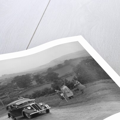Standard 12 saloon of Miss I Webber competing in the South Wales Auto Club Welsh Rally, 1937 by Bill Brunell
