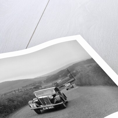 MG VA of RK Wellsteed ahead of a Wolseley saloon at the South Wales Auto Club Welsh Rally, 1937 by Bill Brunell