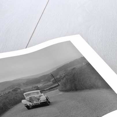 Jaguar SS saloon of N Howfield competing in the South Wales Auto Club Welsh Rally, 1937 by Bill Brunell