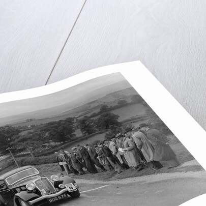Triumph saloon of KN Smith competing in the South Wales Auto Club Welsh Rally, 1937 by Bill Brunell