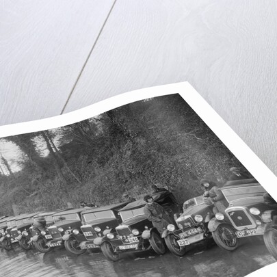 Cars parked at the MCC Lands End Trial, Launceston, Cornwall, 1930 by Bill Brunell